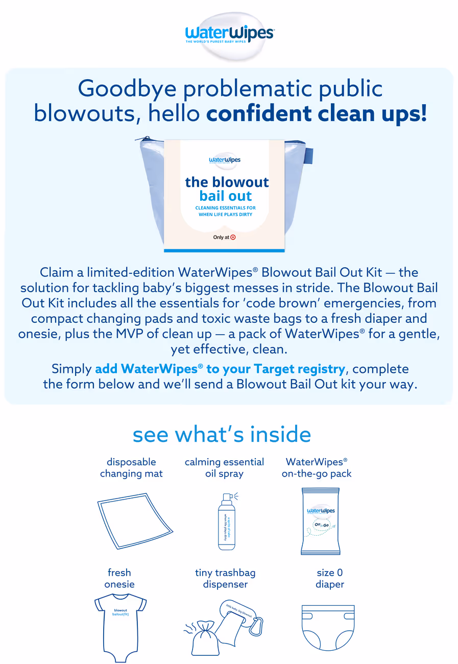 WaterWipes: Free 6-Piece Baby Blowout Kit Deal!