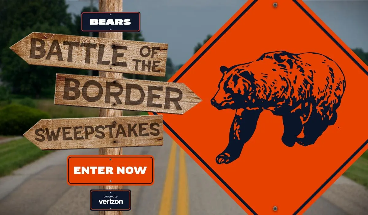 Win 2 Bears vs Packers Tickets + Hotel—Chicago Bears Sweepstakes
