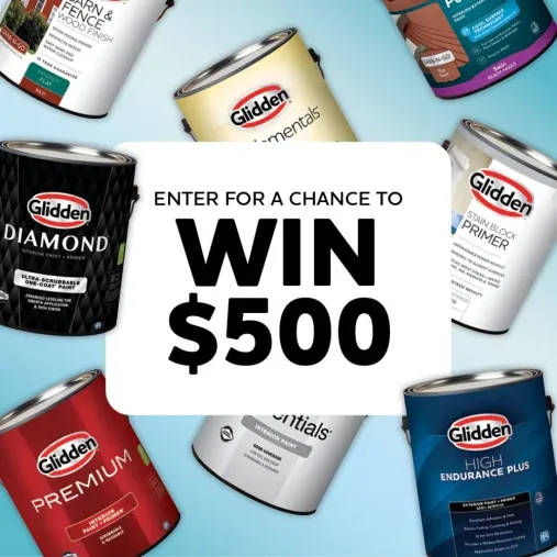 Win a $500 Visa! Free Glidden Paint Review Sweepstakes