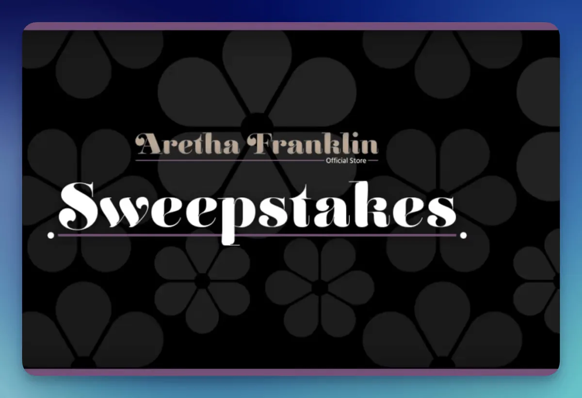 Win Aretha Franklin Official Store Shopping Spree (3 Winners)