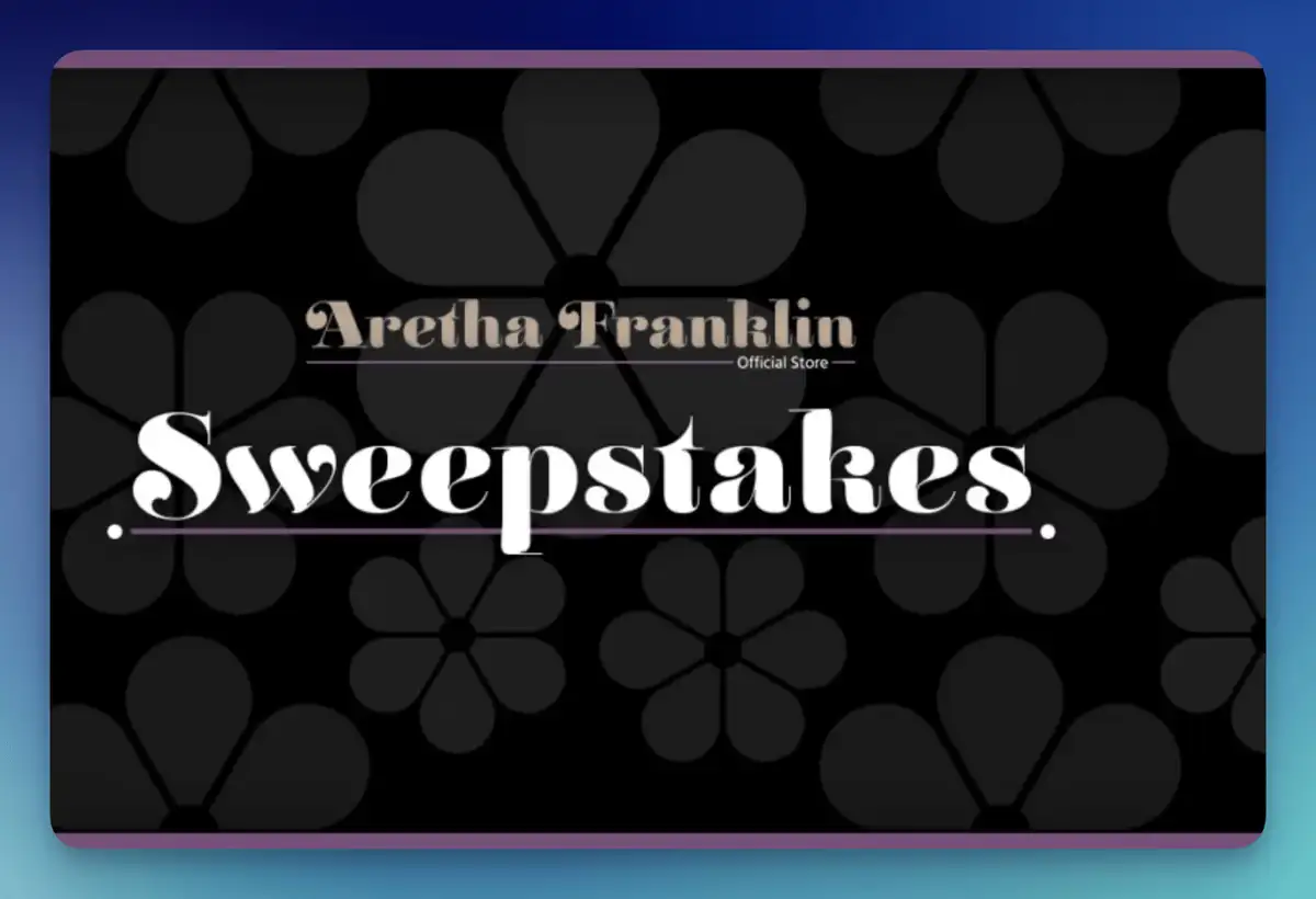 Win Aretha Franklin Official Store Shopping Spree (3 Winners)