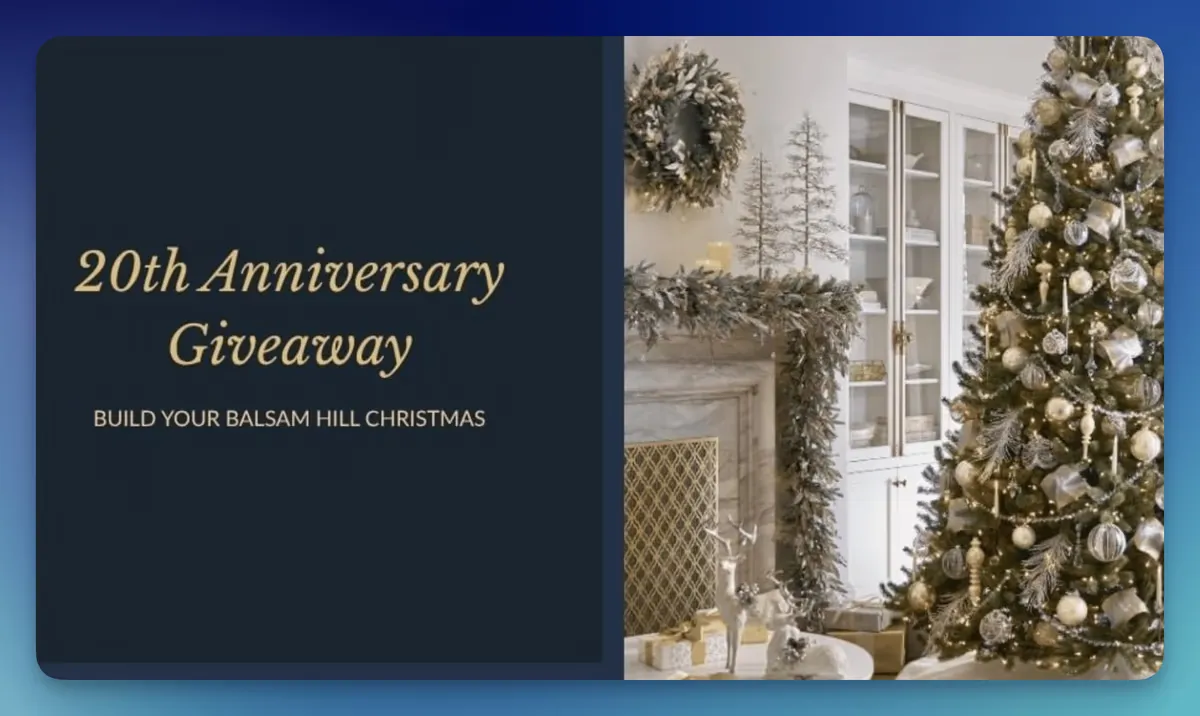 Win Balsam Hill Christmas Prize Pack: Pick Tree & Wreath