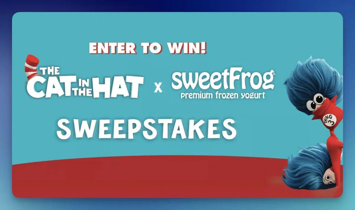 Win Cat in the Hat Bundle + $50 Gift Card — sweetFrog Sweepstakes (5 Winners)