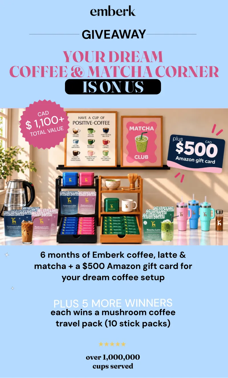 Win Emberk's Coffee & Matcha Bundle: $360 Amazon Gift Card