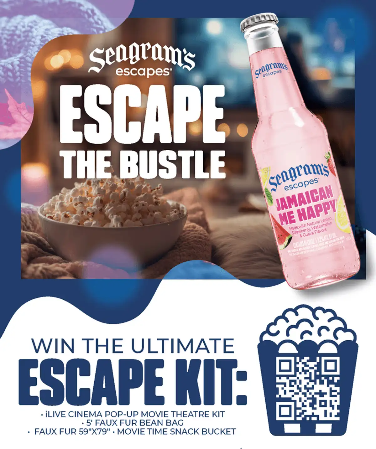 Win Movie Night Pack — Seagram’s Sweepstakes (25 Winners)